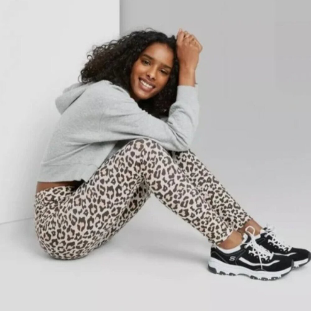 Wild Fable Target Ivory Animal Print High-Rise High Waisted Leggings